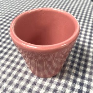 Antique vintage, pink glaze pottery vessel